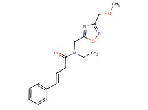 (3E)-N-ethyl-N-{[3-(methoxymethyl)-1,2,4-oxadiazol-5-yl]methyl}-4-phenylbut-3-enamide