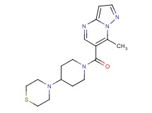 7-methyl-6-[(4-thiomorpholin-4-ylpiperidin-1-yl)carbonyl]pyrazolo[1,5-a]pyrimidine