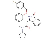 N-cyclopentyl-N-{3-[(4-fluorobenzyl)oxy]benzyl}-2-(3-oxo-2,3-dihydro-1H-isoindol-1-yl)acetamide