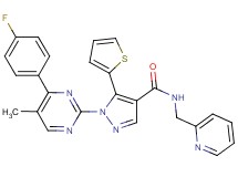 1-[4-(4-fluorophenyl)-5-methyl-2-pyrimidinyl]-N-(2-pyridinylmethyl)-5-(2-thienyl)-1H-pyrazole-4-carboxamide