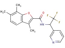 3,6,7-trimethyl-N-[2,2,2-trifluoro-1-(3-pyridinyl)ethyl]-1-benzofuran-2-carboxamide
