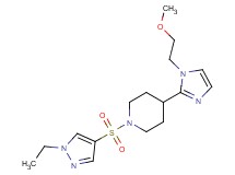 1-[(1-ethyl-1H-pyrazol-4-yl)sulfonyl]-4-[1-(2-methoxyethyl)-1H-imidazol-2-yl]piperidine