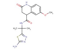 N-[1-(5-amino-1,3,4-thiadiazol-2-yl)-1-methylethyl]-6-methoxy-2-oxo-1,2,3,4-tetrahydro-4-quinolinecarboxamide