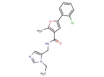 5-(2-chlorophenyl)-N-[(1-ethyl-1H-imidazol-5-yl)methyl]-2-methyl-3-furamide