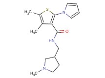 4,5-dimethyl-N-[(1-methylpyrrolidin-3-yl)methyl]-2-(1H-pyrrol-1-yl)thiophene-3-carboxamide