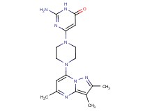 2-amino-6-[4-(2,3,5-trimethylpyrazolo[1,5-a]pyrimidin-7-yl)-1-piperazinyl]-4(3H)-pyrimidinone