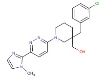{3-(3-chlorobenzyl)-1-[6-(1-methyl-1H-imidazol-2-yl)pyridazin-3-yl]piperidin-3-yl}methanol