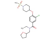 3-chloro-N-ethyl-4-{[1-(methylsulfonyl)-4-piperidinyl]oxy}-N-(tetrahydro-2-furanylmethyl)benzamide