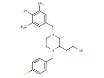 4-{[4-(4-fluorobenzyl)-3-(2-hydroxyethyl)-1-piperazinyl]methyl}-2,6-dimethylphenol