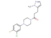 1-(3-chloro-4-fluorophenyl)-4-[3-(1-methyl-1H-pyrazol-5-yl)propanoyl]piperazine