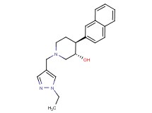 (3S*,4S*)-1-[(1-ethyl-1H-pyrazol-4-yl)methyl]-4-(2-naphthyl)piperidin-3-ol
