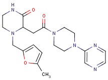 4-[(5-methyl-2-furyl)methyl]-3-{2-oxo-2-[4-(2-pyrazinyl)-1-piperazinyl]ethyl}-2-piperazinone