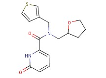 6-oxo-N-(tetrahydrofuran-2-ylmethyl)-N-(3-thienylmethyl)-1,6-dihydropyridine-2-carboxamide
