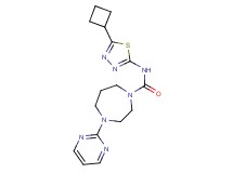 N-(5-cyclobutyl-1,3,4-thiadiazol-2-yl)-4-(2-pyrimidinyl)-1,4-diazepane-1-carboxamide
