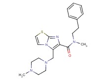 N-methyl-5-[(4-methylpiperazin-1-yl)methyl]-N-(2-phenylethyl)imidazo[2,1-b][1,3]thiazole-6-carboxamide