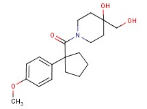4-(hydroxymethyl)-1-{[1-(4-methoxyphenyl)cyclopentyl]carbonyl}piperidin-4-ol