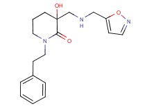 3-hydroxy-3-{[(isoxazol-5-ylmethyl)amino]methyl}-1-(2-phenylethyl)piperidin-2-one