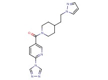 5-({4-[2-(1H-pyrazol-1-yl)ethyl]-1-piperidinyl}carbonyl)-2-(4H-1,2,4-triazol-4-yl)pyridine
