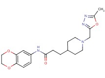 N-(2,3-dihydro-1,4-benzodioxin-6-yl)-3-{1-[(5-methyl-1,3,4-oxadiazol-2-yl)methyl]piperidin-4-yl}propanamide