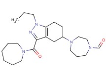 4-[3-(1-azepanylcarbonyl)-1-propyl-4,5,6,7-tetrahydro-1H-indazol-5-yl]-1,4-diazepane-1-carbaldehyde
