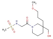 N-{2-[3-(hydroxymethyl)-3-(3-methoxypropyl)-1-piperidinyl]-2-oxoethyl}methanesulfonamide