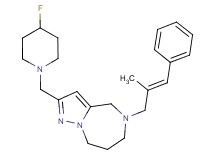 2-[(4-fluoro-1-piperidinyl)methyl]-5-[(2E)-2-methyl-3-phenyl-2-propen-1-yl]-5,6,7,8-tetrahydro-4H-pyrazolo[1,5-a][1,4]diazepine