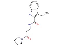 3-ethyl-N-(3-oxo-3-pyrrolidin-1-ylpropyl)-1H-indole-2-carboxamide