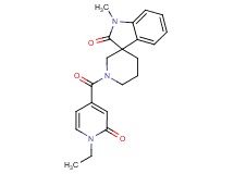 1'-[(1-ethyl-2-oxo-1,2-dihydropyridin-4-yl)carbonyl]-1-methylspiro[indole-3,3'-piperidin]-2(1H)-one