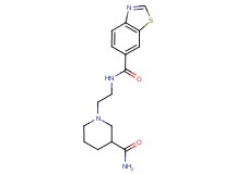 N-{2-[3-(aminocarbonyl)piperidin-1-yl]ethyl}-1,3-benzothiazole-6-carboxamide
