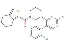 5-(2-chlorophenyl)-4-[1-(4,5,6,7-tetrahydro-2-benzothien-1-ylcarbonyl)-3-piperidinyl]pyrimidine