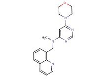 N-methyl-6-morpholin-4-yl-N-(quinolin-8-ylmethyl)pyrimidin-4-amine