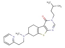 3-(3-methylbutyl)-7-{methyl[2-(2-pyridinyl)ethyl]amino}-5,6,7,8-tetrahydro[1]benzothieno[2,3-d]pyrimidin-4(3H)-one