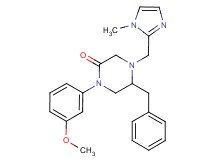 5-benzyl-1-(3-methoxyphenyl)-4-[(1-methyl-1H-imidazol-2-yl)methyl]-2-piperazinone