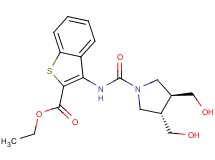 ethyl 3-({[(3S*,4S*)-3,4-bis(hydroxymethyl)pyrrolidin-1-yl]carbonyl}amino)-1-benzothiophene-2-carboxylate