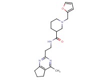 1-(2-furylmethyl)-N-[2-(4-methyl-6,7-dihydro-5H-cyclopenta[d]pyrimidin-2-yl)ethyl]-3-piperidinecarboxamide