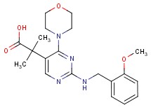 2-{2-[(2-methoxybenzyl)amino]-4-morpholin-4-ylpyrimidin-5-yl}-2-methylpropanoic acid