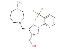 {(3R*,4R*)-4-[(4-methyl-1,4-diazepan-1-yl)methyl]-1-[3-(trifluoromethyl)pyridin-2-yl]pyrrolidin-3-yl}methanol