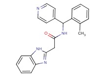 2-(1H-benzimidazol-2-yl)-N-[(2-methylphenyl)(pyridin-4-yl)methyl]acetamide