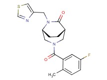 (1S*,5R*)-3-(5-fluoro-2-methylbenzoyl)-6-(1,3-thiazol-4-ylmethyl)-3,6-diazabicyclo[3.2.2]nonan-7-one