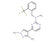 4-(1,3-dimethyl-1H-pyrazol-4-yl)-N-methyl-N-[2-(trifluoromethyl)benzyl]pyrimidin-2-amine