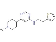 6-(1-methylpiperidin-4-yl)-N-[2-(2-thienyl)ethyl]pyrimidin-4-amine