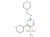 5-(methylsulfonyl)-4-(3-piperidinyl)-N-(tetrahydro-2H-pyran-4-ylmethyl)-2-pyrimidinamine hydrochloride