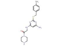 2-[(4-methylbenzyl)thio]-N-(2-oxo-2-piperazin-1-ylethyl)pyrimidine-4,6-diamine