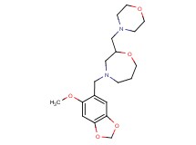 4-[(6-methoxy-1,3-benzodioxol-5-yl)methyl]-2-(morpholin-4-ylmethyl)-1,4-oxazepane