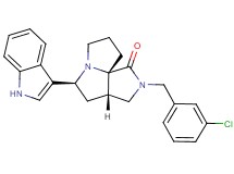 (3aS*,5S*,9aS*)-2-(3-chlorobenzyl)-5-(1H-indol-3-yl)hexahydro-7H-pyrrolo[3,4-g]pyrrolizin-1(2H)-one