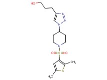 3-(1-{1-[(2,5-dimethyl-3-thienyl)sulfonyl]piperidin-4-yl}-1H-1,2,3-triazol-4-yl)propan-1-ol