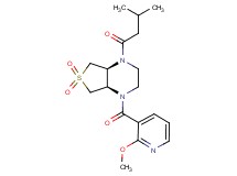 (4aS*,7aR*)-1-[(2-methoxy-3-pyridinyl)carbonyl]-4-(3-methylbutanoyl)octahydrothieno[3,4-b]pyrazine 6,6-dioxide