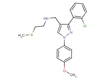 N-{[3-(2-chlorophenyl)-1-(4-methoxyphenyl)-1H-pyrazol-4-yl]methyl}-2-(methylthio)ethanamine