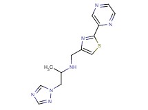 N-[(2-pyrazin-2-yl-1,3-thiazol-4-yl)methyl]-1-(1H-1,2,4-triazol-1-yl)propan-2-amine