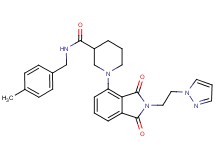 1-{1,3-dioxo-2-[2-(1H-pyrazol-1-yl)ethyl]-2,3-dihydro-1H-isoindol-4-yl}-N-(4-methylbenzyl)-3-piperidinecarboxamide